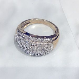 925 gold over silver with diamond ring